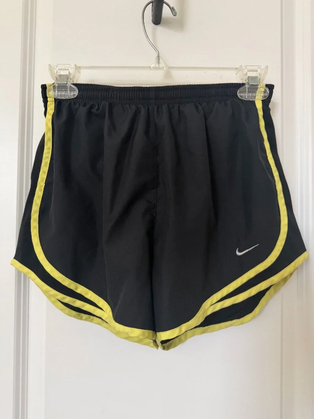 Women's Nike Dri-FIT Black and Yellow Running Short
